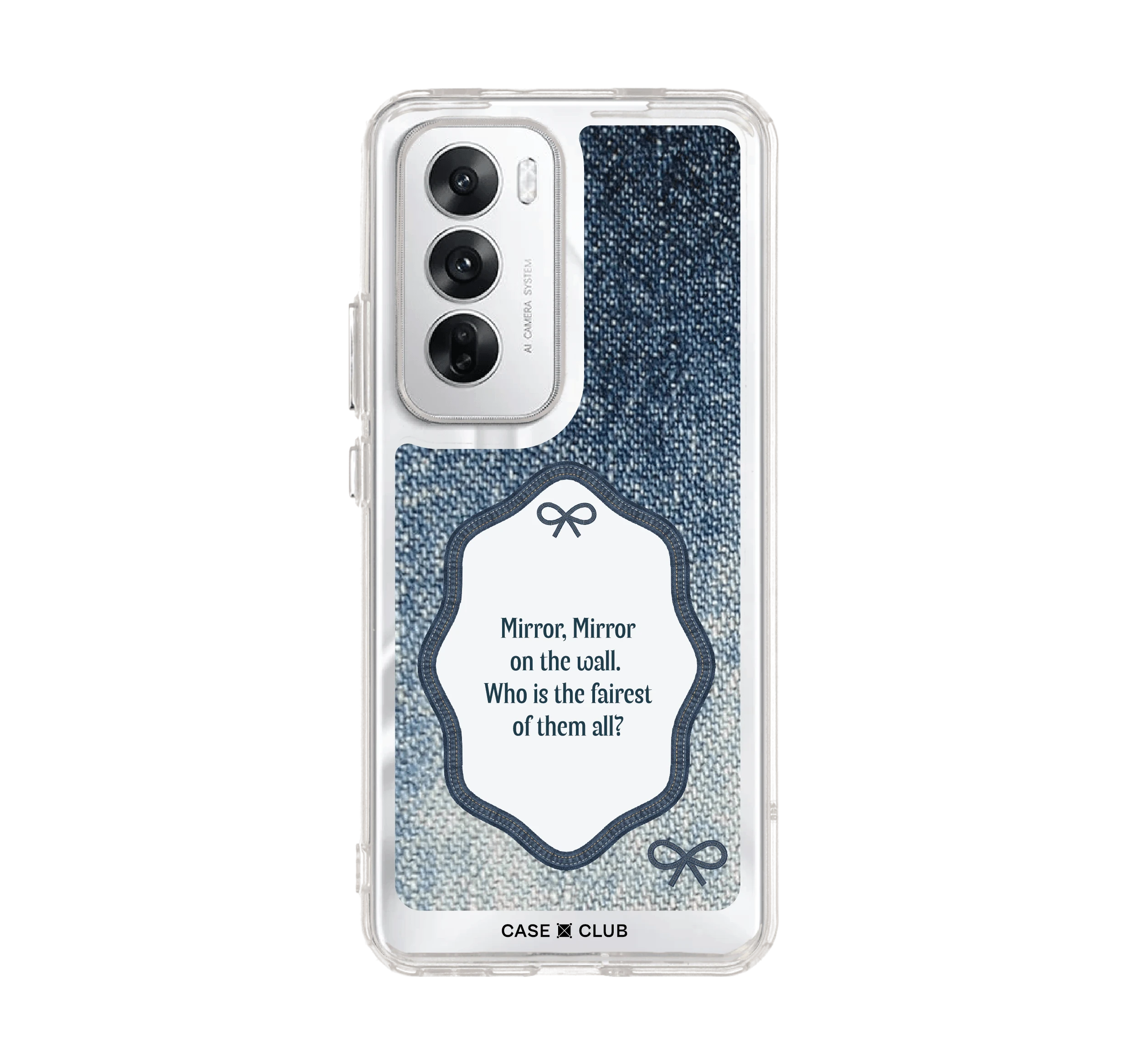 oppo reno 12 clear case mirror quotes